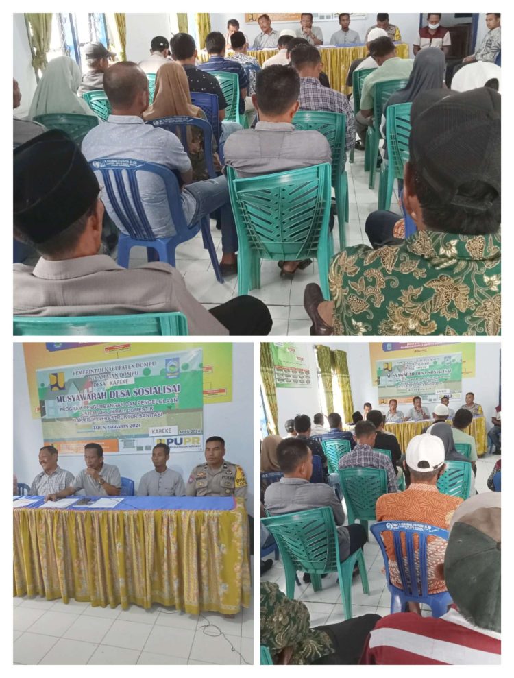 Desa Kareke Gelar Musdes Sekaligus Sosialisasi Sistem Pengelolaan Air Limbah
