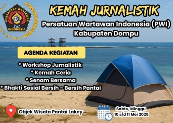 PWI Dompu Gelar Kemah Jurnalistik di Obyek Wisata Lakey