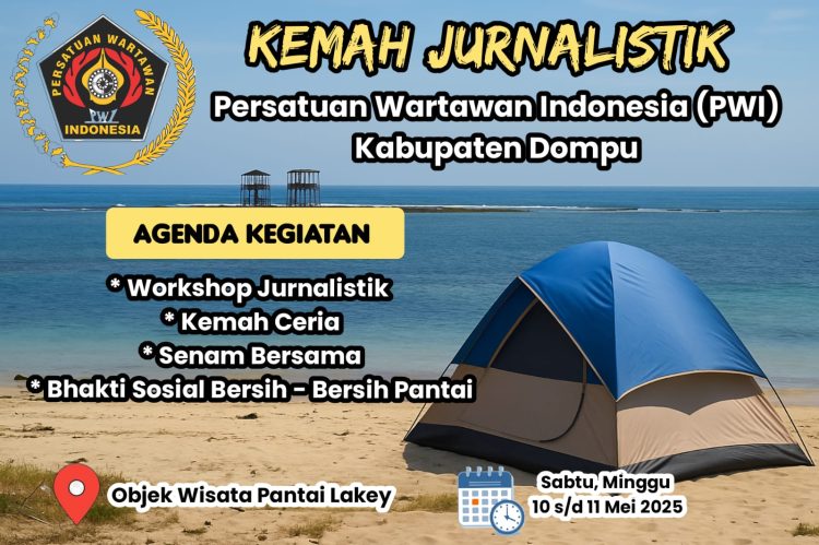 PWI Dompu Gelar Kemah Jurnalistik di Obyek Wisata Lakey