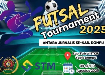 Meriahkan HUT RI 2025, PWI Dompu dan STM Gelar Lomba Futsal