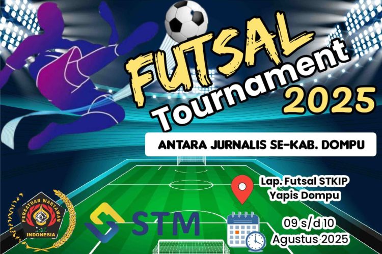 Meriahkan HUT RI 2025, PWI Dompu dan STM Gelar Lomba Futsal