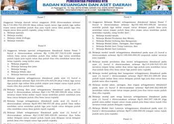 Sosialiasi APBD Provinsi NTB Tahun 2026