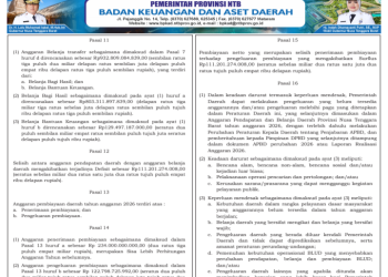 Sosialisasi APBD Provinsi NTB Tahun 2026