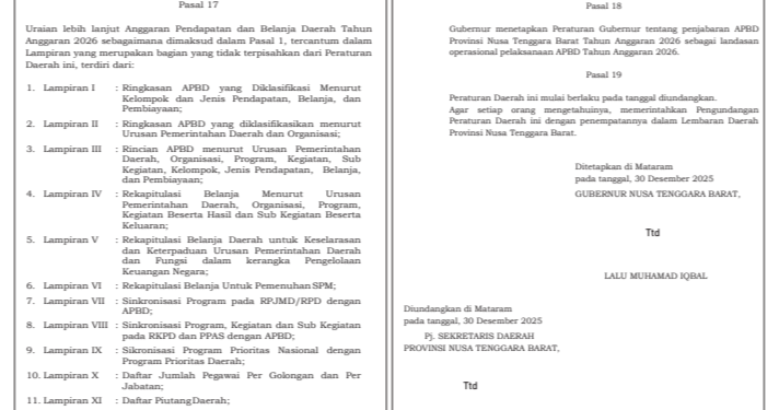 Sosialisasi APBD Provinsi NTB Tahun 2026