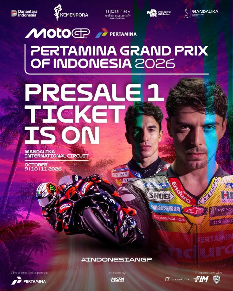 Tiket Early Bird Sold Out, ITDC Buka Penjualan Presale 1 Tiket Pertamina Grand Prix of Indonesia 2026