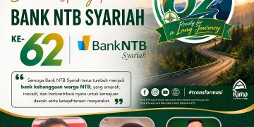 JMSI NTB Mengucapkan Selamat HUT Bank NTB Syariah Yang Ke 62