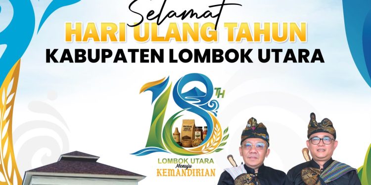 Bank NTB Syariah Mengucapkan Selamat HUT Kabupaten Lombok Utara yang ke 18 Tahun 2026